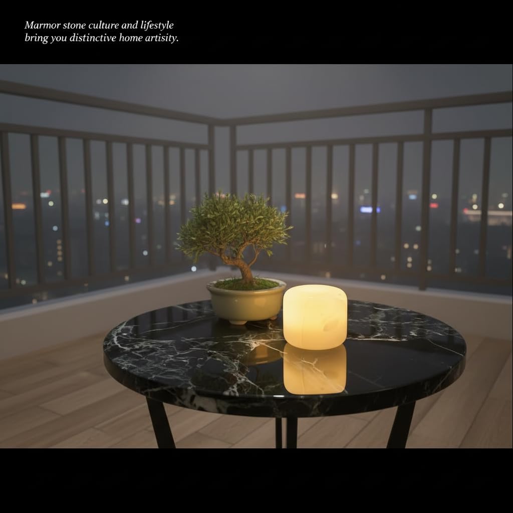 Marble Lamp Night Light Touch Bedside Table Lamp for Bedroom,Type-C Rechargeable Small Desk Bedside Small Lamps,Eye Caring Dimmable LED Ambient lamp (Mid Century Modern)