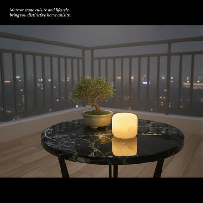 Marble Lamp Night Light Touch Bedside Table Lamp for Bedroom,Type-C Rechargeable Small Desk Bedside Small Lamps,Eye Caring Dimmable LED Ambient lamp (Mid Century Modern)