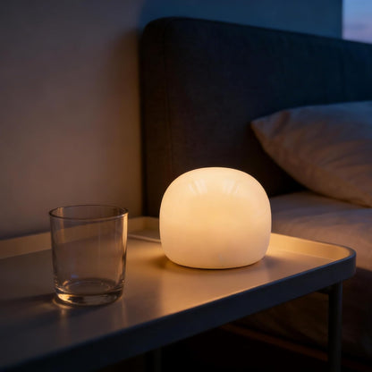 Marble Lamp Night Light Touch Bedside Table Lamp for Bedroom,Type-C Rechargeable Small Desk Bedside Small Lamps,Eye Caring Dimmable LED Ambient lamp (Mid Century Modern)