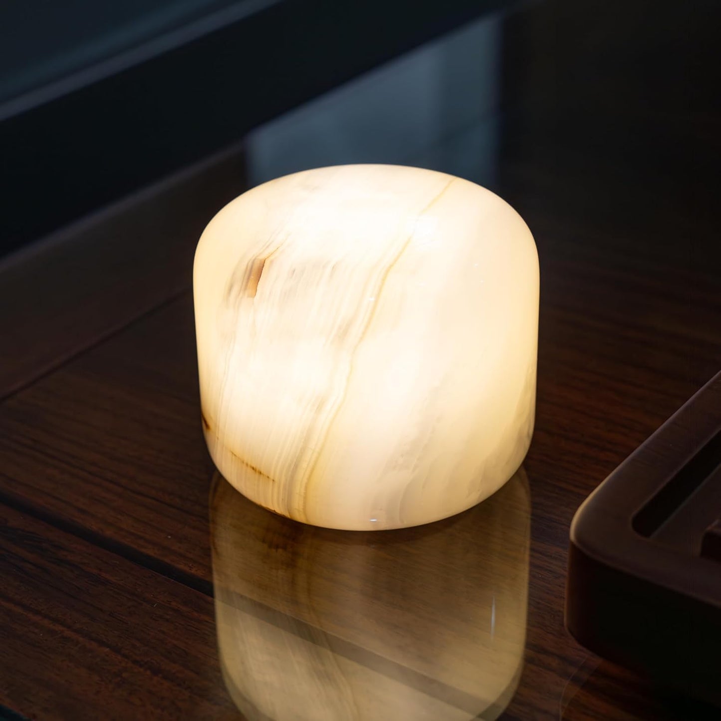 Marble Lamp Night Light Touch Bedside Table Lamp for Bedroom,Type-C Rechargeable Small Desk Bedside Small Lamps,Eye Caring Dimmable LED Ambient lamp (Mid Century Modern)