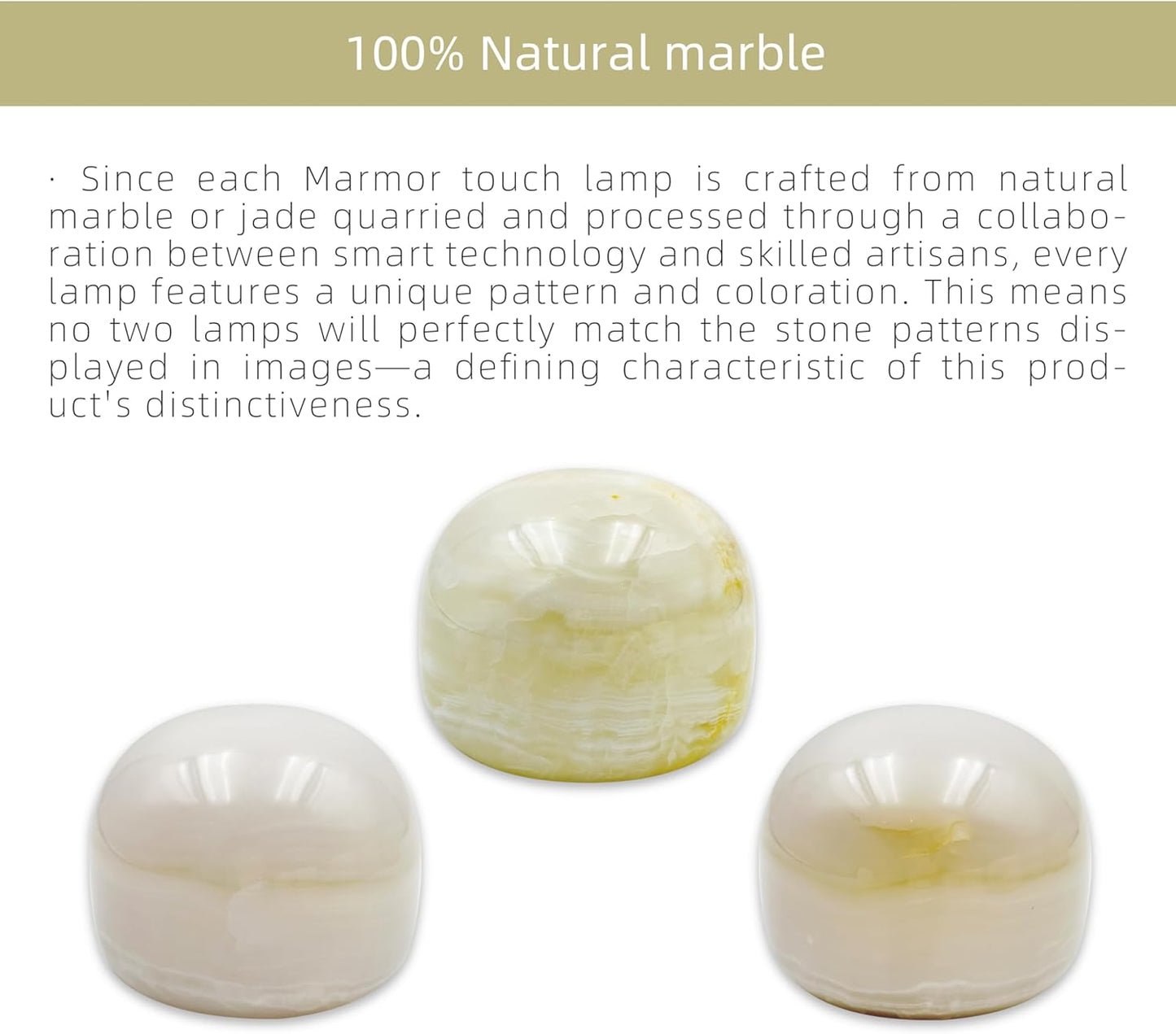 Marble Lamp Night Light Touch Bedside Table Lamp for Bedroom,Type-C Rechargeable Small Desk Bedside Small Lamps,Eye Caring Dimmable LED Ambient lamp (Mid Century Modern)