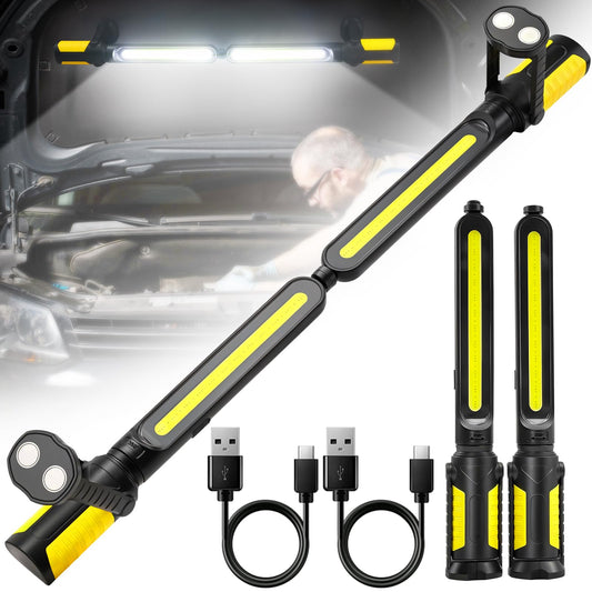 2400LM Rechargeable Magnetic LED Work Light - 2-in-1 Mechanic Repair Lamp 🛠️💡